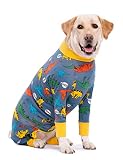 BT Bear Elastischer Haustier-Einteiler für große Hunde, schützt Gelenke, Anti-Haare, Lecken, Wundschutz, Pyjama-Overall (Größe XXXL, Marineblau)