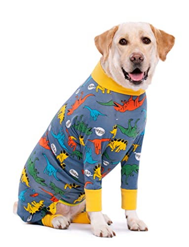 BT Bear Elastischer Haustier-Einteiler für große Hunde, schützt Gelenke, Anti-Haare, Lecken, Wundschutz, Pyjama-Overall (Größe XXXL, Marineblau)