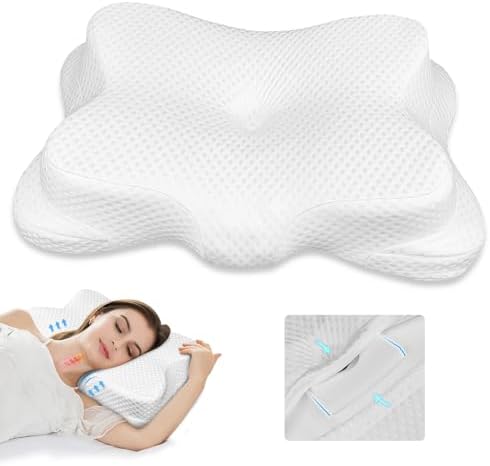 Memory Foam Cervical Neck Pillow For Pain Relief - Ergonomic Contour Pillow For Side & Back Sleepers - View #9