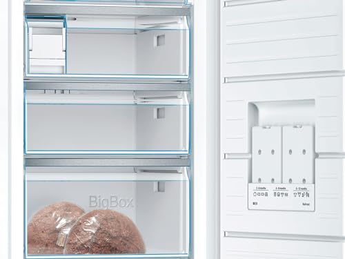 Foto von Bosch GSN51AWDV Serie 6 XXL-Gefrierschrank, 161 x 70 cm extra breit, 289 L, NoFrost nie wieder abtauen, LED-Beleuchtung gleichmäßige Ausleuchtung, BigBox Platz für großes Gefriergut, Weiß