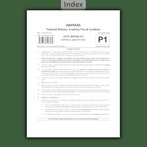 Image of Examcart UPSC NDA /NA Entrance Exam General Ability Test (GAT) Practice Book 2026 | 10 Abhyaas Mock Test Papers with OMR Sheet & Detailed Solutions | National Defence & Naval Academy Exam (English)
