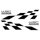 pegatinas peugeot 206 wrc Resistente al agua y duradero Ahomi WRC + Calzado Deportivo Calcomanías para Auto Calcomanía Pegatina Conjunto Pegatinas Laterales del Cuerpo (Negro)