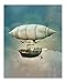 BigWig Prints Steampunk Airship Fantasy Prints - Sci-Fi Wall Art, Stardust Space Decor, Futuristic Airship Posters, Vintage Steampunk Room Decorations, Sci-Fi Pictures - Unframed Set of 4 (8x10)