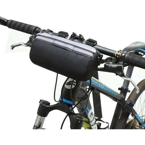 SEESUNO Bike Handlebar Bag, Waterproof Cycling Handlebar Bags Cover