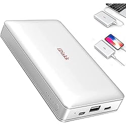 iDiskk Disco Duro Externo 1 TB para iPhone con Banco de energía Integrado de10000 mAh, Disco Duro Lightning Certificado por MFi para teléfonos iOS USB-C Android, Mac y PC Memoria para iPhone