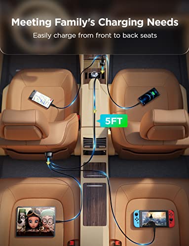 AINOPE 60W Four Port USB Car Charger #TOP11