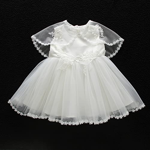 Baby Girls Christening Baptism Dress 3Pcs Embroidery Tulle Dresses for Party Birthday Wedding3