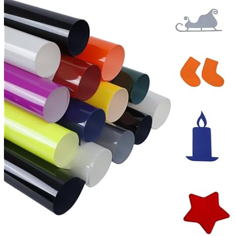 HTVVETUR 3D Puff Vinyl Heat Transfer 14PCS Puff HTV Sheets 12" x 10" Iron on Vinyl Puff Heat Transfer Vinyl for Heat Press T-Shirt Compatible with Cricut or Mark (10 Colors) Cover
