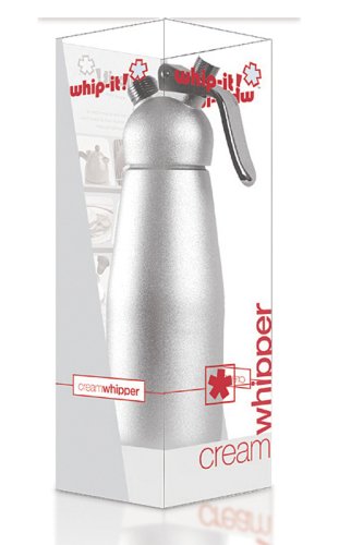 Whip-It! Brand Professional 1/2-Liter Anodized Whipped Cream Dispenser with High Impact Head, White - Thumbnail 2