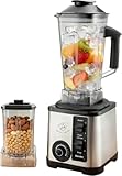 BLENDER + BROYEUR 2 EN 1 – Appareil multifonction avec grinder inclus pour moudre café, noix, amandes et épices. Une solution pratique pour préparer boissons, sauces et ingrédients frais.