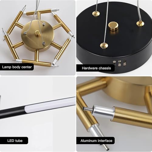 Nowoczesna Lampa Wisząca Led, żyrandol Nordic Sputnik, Regulowane Sufitowe