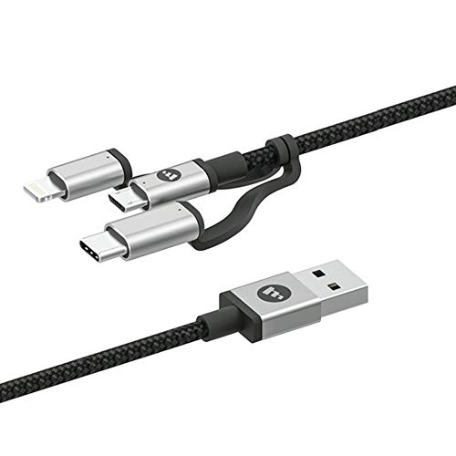 Mophie Fast Charge Tri-Tip Cable - 1M Cable - Black #TOP8