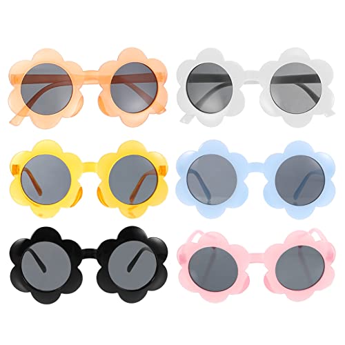 BESPORTBLE 6Pcs Portable Flower Sunglasses for Lovely Mixed Color Shades for Boys for Parties and Celebrations Lightweight and Easy to Wear