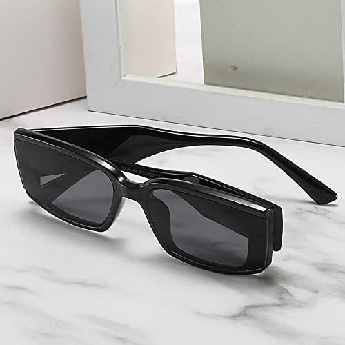 COTIA Fashion Rectangle Sunglasses Women Vintage Colorful Eyewear Men Square Champagne Gray Sun Glasses Shades UV4004