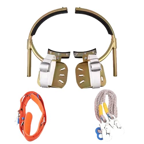 Non-Slip Adjustable Climbing Spikes for Electricians - Heavy-Du Pole Climbing ar with ior Grip & Comfort for Safe Utili Work, Ideal for Linemen, Tree Care & Construct