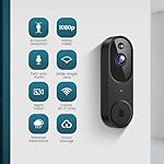 Wireless Wi-Fi Video Doorbell Camera with Two Way Audio, AI Motion Detection, Night Vision and Cloud Storage, 2.4G Wi-Fi only - Image 2
