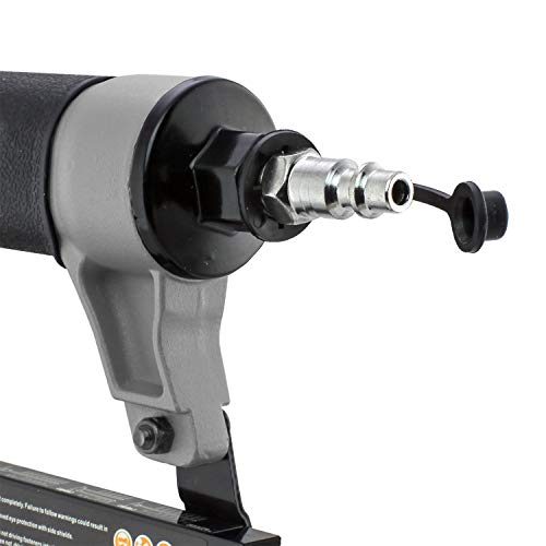 Numax Sl31 Pneumatic 3-In-1 16-Gauge And 18-Gauge 2" Finish Nailer And Stapler Ergonomic And Lightweight Nail Gun With No Mar Tip For Finish Nails, Brad Nails, And Staples, Gray & Black #TOP3