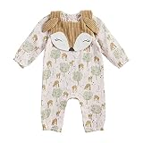 Mud Pie baby girls Girl Deer One Piece And Bib Set, Pink, 3-6 Months US
