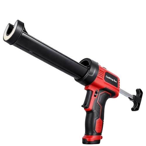 Pistolet Silicone Électrique Sans Fil 300ml, Pistolet à Cartouche Léger 0.9kg avec Poignée Ergonomique LED, Alimenté par Piles AA pour Étanchéité des...