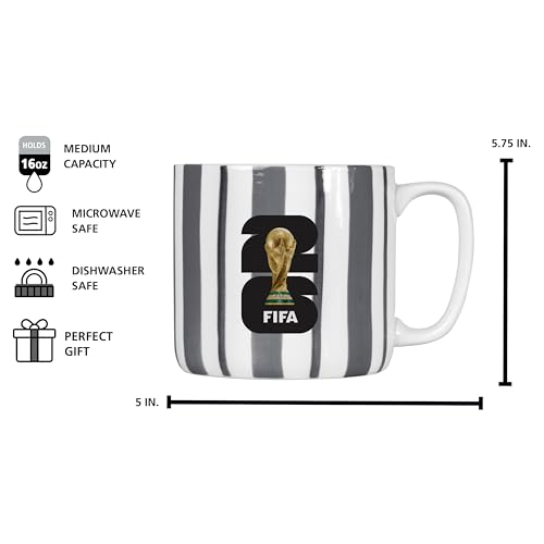 HONAV FIFA World Cup 2026 16 oz Brushstroke Stripe Mug – Durable Ceramic Drinkware With Iconic Stripe Look – Ideal Gift For Soccer Fans & Collectors by HONAV - Used condition - Image 3