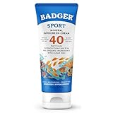 Badger Sport Mineral Sunscreen, Reef Safe, SPF 40,...
