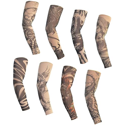 HONMEET UV Protection Arm Sleeves 8pcs Nylon Stretch Sports Wear