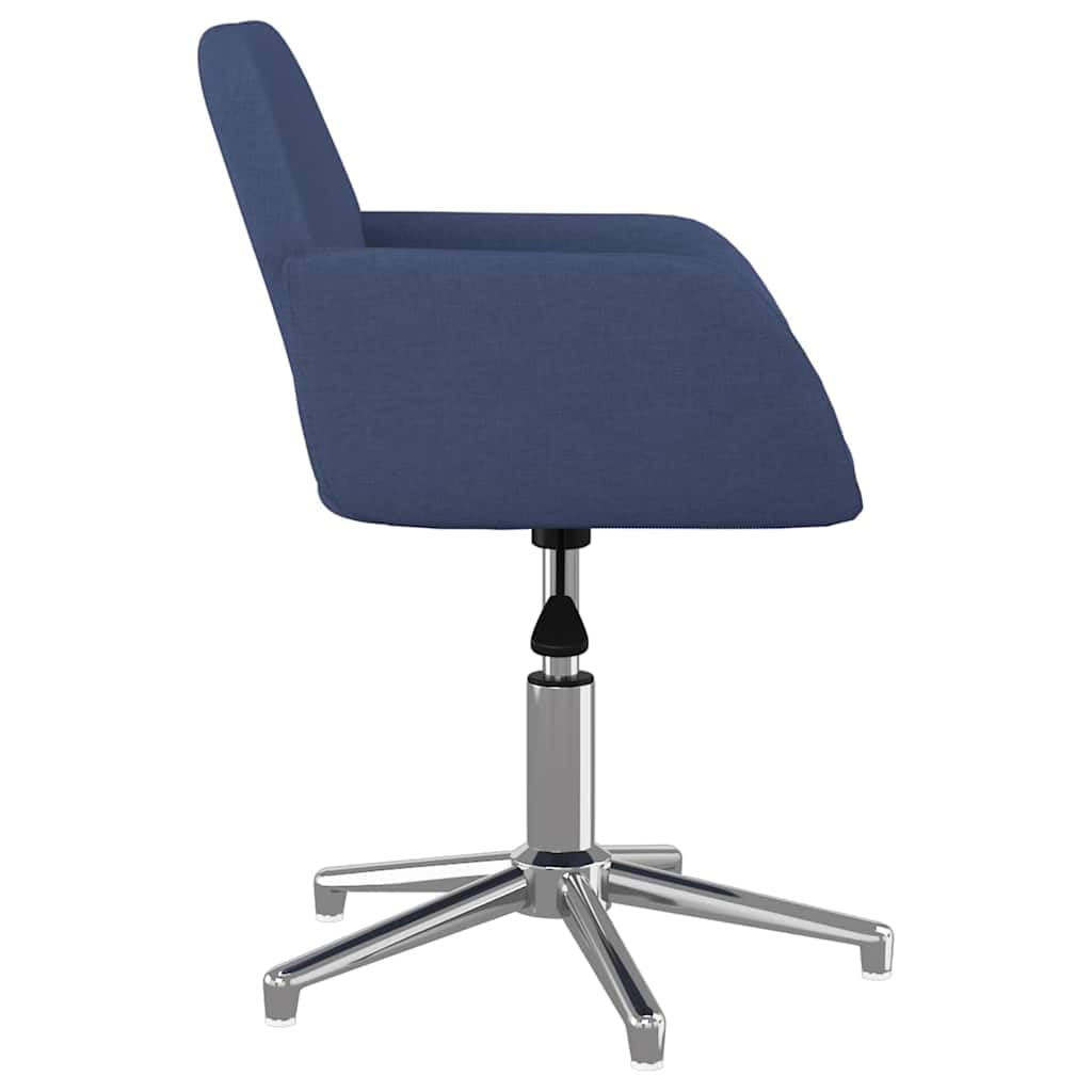 Silla de oficina giratoria azul tela