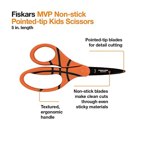 Fiskars Sport MVP Non-Stick Kids Scissors #TOP2