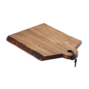 Rachael Ray Pantryware Wood Cutting Board With Handle Wood Serving Board With Handle 14 Inch x 11 Inch Brown