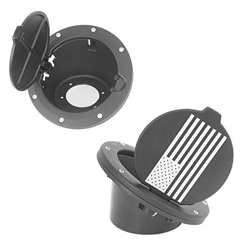image for Hooke Road Wrangler TJ Gas Cap Cover Fuel Filler Door Tank Compatible 