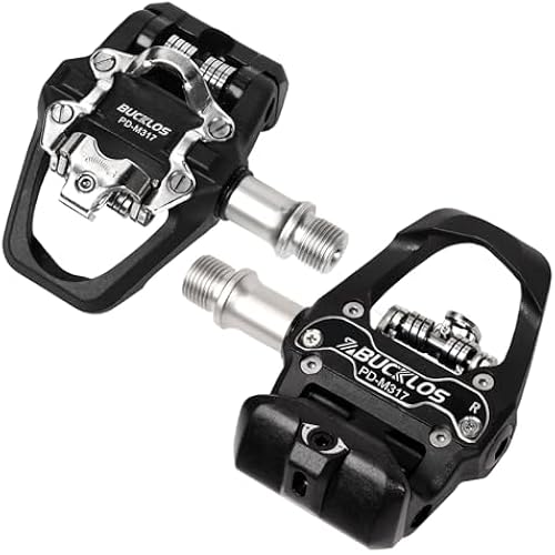 BUCKLOS Indoor Bike Clip Pedals with 2hole Cleats Compatible with Peloton