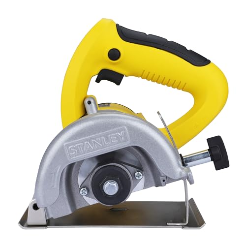 STANLEY STSP125 - Cortador de mármol, 1320 W, 125 mm, máquina cortadora de azulejos (amarillo y negro)