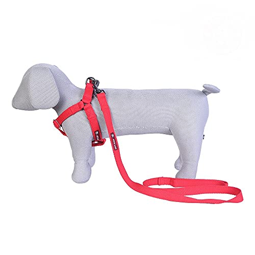 Pets Like Spun Poly V Harness with Leash Set Red (Medium)