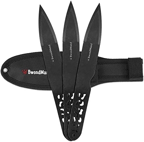 Throwing knives, 3Pack Throwing Knives Set Stainless Steel Throwing Spikes, Outdoor Throwing Set with Nylon Sheath for Beginners or an Expert Throwing, Throwing Products for Recreation and Competition(3 Pack)