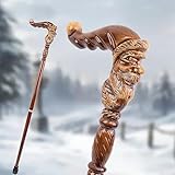 Design élégant : fabriquée à partir de bois de hêtre de qualité supérieure avec une finition lisse et une teinte marron foncé polie, cette canne de Noël allie beauté et durabilité, ce qui en fait un accessoire frappant.