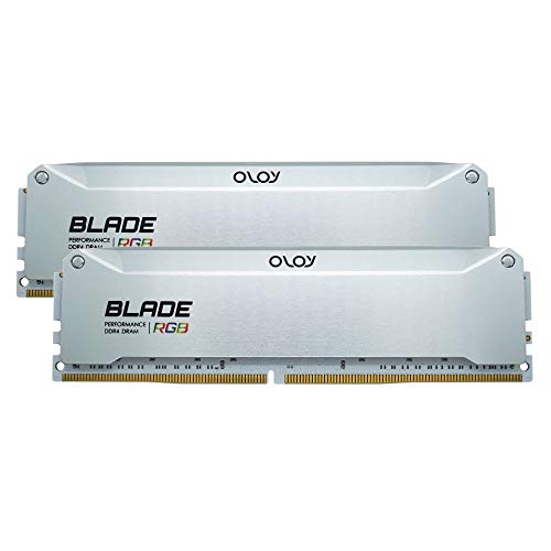 Image of OLOy DDR4 RAM 16GB (2x8GB) Aluminum Blade RGB 3600 MHz CL16 1.35V B-die 288-Pin Desktop Gaming UDIMM (MD4U0836163BRADA)