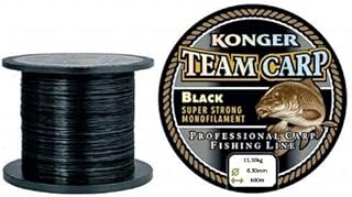 Konger Team CARP - Hilo de pesca para carpas (monofilamento, 0,35 mm), color negro