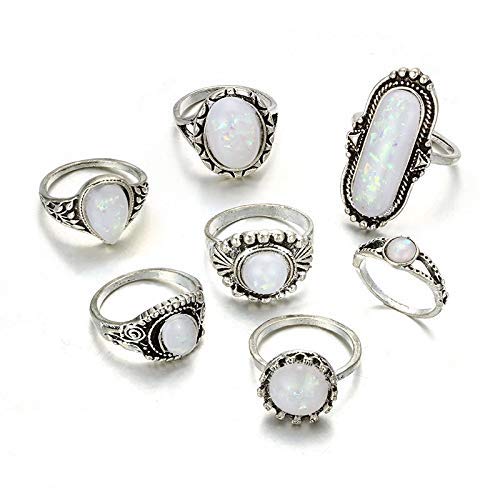 See full amazon price history chart for Shining Diva Fashion Oxidized Silver Set of 7 Opal Boho Silver Plated Midi Finger Stylish Ring for Women (Silver | rrsd10062r) Shining Diva Fashion Oxidized Silver Set of 7 Opal Boho Silver Plated Midi Finger Stylish Ring for Women (Silver | rrsd10062r) (B07V8K5FNR) Amazon Price History, Amazon Price Tracker