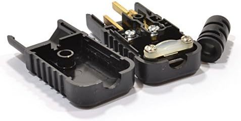 kenable Heavy Duty Rewireable IEC C14 Kettle Lead Male Inline Plug 10A 230V [C14 Male]
