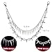 Pejnl 2-Layer Punk Pants Chain for Women Men, Spike Rivet Belt Jean Pocket Chain Goth Hip-Hop Biker Pants Accessories