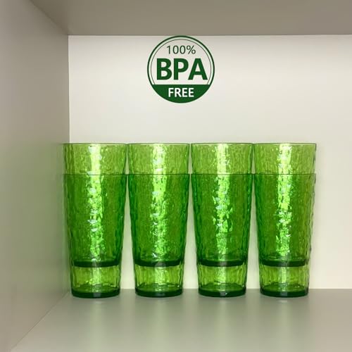 Vasos de plástico de 24 onzas duraderos, tazas acrílicas reutilizables y resistentes a los golpes 4