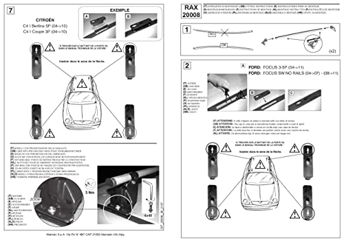 Tetrax RAX Cam 20008 système porte-tout pré-monté de fixation et portage de toit