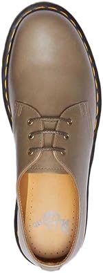 Dr. Martens Mens 1461 3 Eye Shoe, Olive Carrara, 8