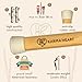 Natural Bamboo Yoga Stick (5ft): Stretching Stick with White Sturdy Rubber Ends - Versatile Exercise Stick for Yoga, Stretching & Posture with Unlimited Access to Video Exercises