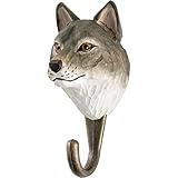 Design: Robert Nobel Wildlife Garden - Dekohaken - Garderobenhaken - Wolf - Holz 52x60x110 mm