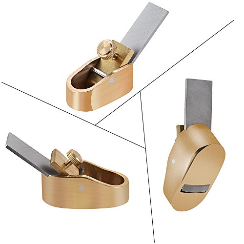 Foto von summina 5pcs Woodworking Plane Cutter Set gebogenes Sole Metall Messing Luthier Werkzeug für Violine Viola Cello Holz Instrument