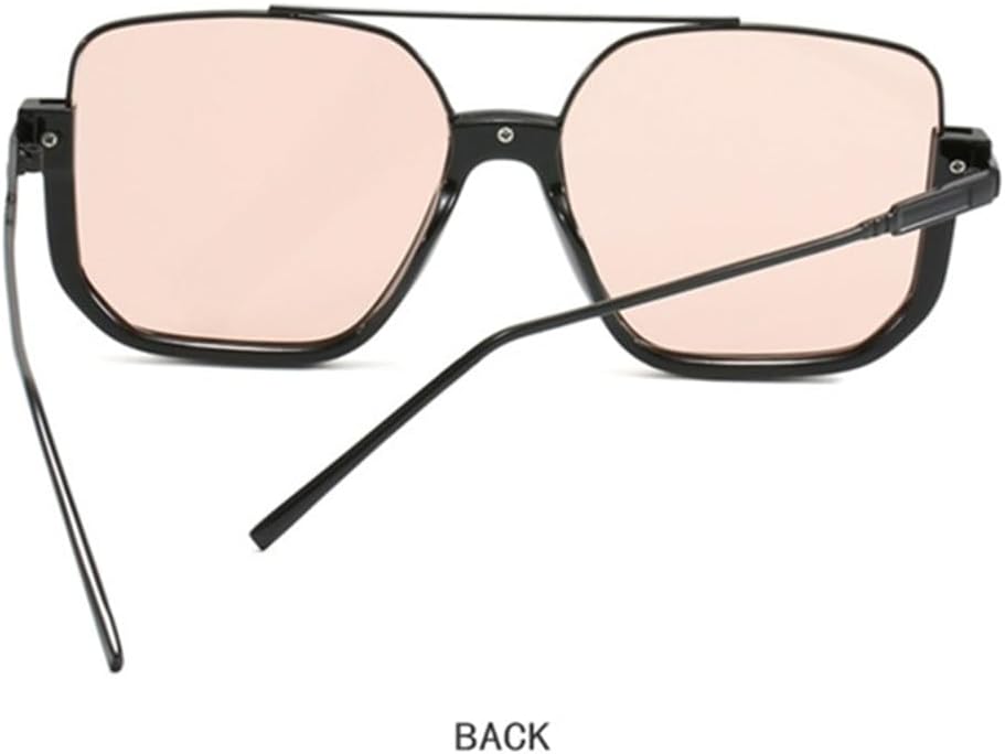 MTONY Semi-Rimless Sunglasses For Women Men Retro Frame Double Bridge Sun Glasses Shades UV400 Eyeglasses