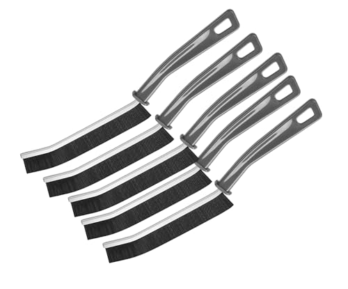 Image of Hard Bristle Crevice Cleaning Brush - Multipurpose Gap Scrubber for Kitchen, Bathroom, Window Tracks, Grout & Tile | Household Corner Cleaning Tool (5 Set Brushes)
