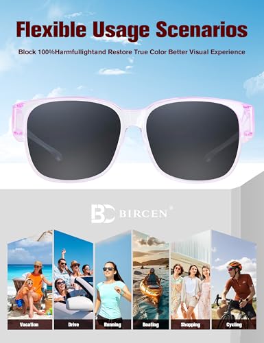 BIRCEN Polarized Fit Over Sunglasses: 21.5g TR90 Over-Glasses Sunglasses — view 6