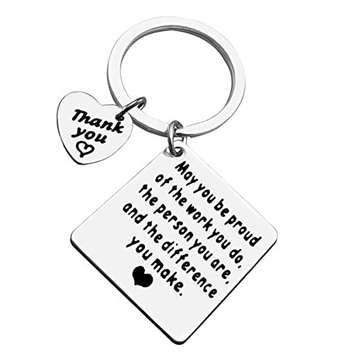 Thank You Gifts Appreciation Keychain Make a Difference Keychain Appreciation Gifts for Employee Coworker Nurse Teacher Mentor Coach Thank You Gifts for Volunteer Social Worker Speech Therapy Bus Driver
